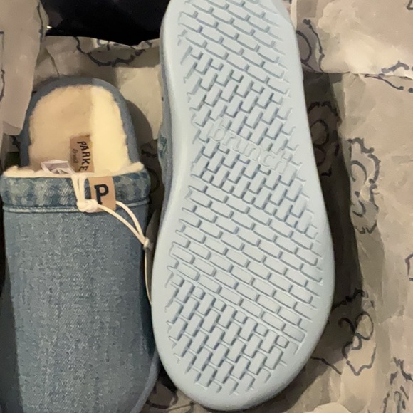 Parke Brunch Collab Denim Slip-On Slippers Size W8/ M7 - Picture 15 of 15